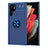 Custodia Silicone Ultra Sottile Morbida Cover con Magnetico Anello Supporto per Samsung Galaxy S21 Ultra 5G Blu