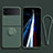 Custodia Silicone Ultra Sottile Morbida Cover con Magnetico Anello Supporto per Samsung Galaxy Z Flip3 5G Verde Notte