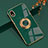 Custodia Silicone Ultra Sottile Morbida Cover con Magnetico Anello Supporto per Sony Xperia Ace III SO-53C Verde