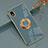 Custodia Silicone Ultra Sottile Morbida Cover con Magnetico Anello Supporto per Sony Xperia Ace III SOG08 Grigio Lavanda