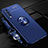 Custodia Silicone Ultra Sottile Morbida Cover con Magnetico Anello Supporto per Vivo Y30 Blu