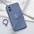 Custodia Silicone Ultra Sottile Morbida Cover con Magnetico Anello Supporto per Xiaomi Mi 10T 5G Grigio Lavanda
