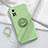 Custodia Silicone Ultra Sottile Morbida Cover con Magnetico Anello Supporto per Xiaomi Mi 10T 5G Verde Pastello