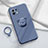 Custodia Silicone Ultra Sottile Morbida Cover con Magnetico Anello Supporto per Xiaomi Mi 11 5G Grigio Lavanda