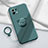 Custodia Silicone Ultra Sottile Morbida Cover con Magnetico Anello Supporto per Xiaomi Mi 11 5G Verde Notte