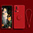 Custodia Silicone Ultra Sottile Morbida Cover con Magnetico Anello Supporto per Xiaomi Mi 12 Lite NE 5G Rosso