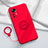 Custodia Silicone Ultra Sottile Morbida Cover con Magnetico Anello Supporto per Xiaomi Mi 12T 5G Rosso