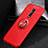 Custodia Silicone Ultra Sottile Morbida Cover con Magnetico Anello Supporto per Xiaomi Mi 9T Pro Rosso