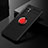 Custodia Silicone Ultra Sottile Morbida Cover con Magnetico Anello Supporto per Xiaomi Mi Note 10 Lite Rosso e Nero