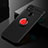 Custodia Silicone Ultra Sottile Morbida Cover con Magnetico Anello Supporto per Xiaomi POCO C3 Rosso e Nero