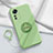 Custodia Silicone Ultra Sottile Morbida Cover con Magnetico Anello Supporto per Xiaomi Redmi K50 Ultra 5G Verde Pastello