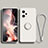 Custodia Silicone Ultra Sottile Morbida Cover con Magnetico Anello Supporto per Xiaomi Redmi Note 12 Explorer Bianco