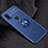 Custodia Silicone Ultra Sottile Morbida Cover con Magnetico Anello Supporto per Xiaomi Redmi Note 7 Blu