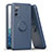 Custodia Silicone Ultra Sottile Morbida Cover con Magnetico Anello Supporto QW1 per Samsung Galaxy S20 FE 4G Blu