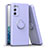 Custodia Silicone Ultra Sottile Morbida Cover con Magnetico Anello Supporto QW1 per Samsung Galaxy S20 FE 5G Grigio Lavanda