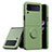 Custodia Silicone Ultra Sottile Morbida Cover con Magnetico Anello Supporto QW1 per Samsung Galaxy Z Flip3 5G