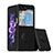 Custodia Silicone Ultra Sottile Morbida Cover con Magnetico Anello Supporto QW1 per Samsung Galaxy Z Flip5 5G