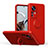 Custodia Silicone Ultra Sottile Morbida Cover con Magnetico Anello Supporto QW1 per Xiaomi Mi 12T 5G Rosso