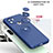 Custodia Silicone Ultra Sottile Morbida Cover con Magnetico Anello Supporto QW1 per Xiaomi Poco C50