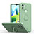 Custodia Silicone Ultra Sottile Morbida Cover con Magnetico Anello Supporto QW1 per Xiaomi Poco C50 Verde Pastello