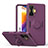 Custodia Silicone Ultra Sottile Morbida Cover con Magnetico Anello Supporto QW1 per Xiaomi Poco F4 GT 5G Viola
