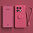 Custodia Silicone Ultra Sottile Morbida Cover con Magnetico Anello Supporto S01 per OnePlus 10 Pro 5G Rosso Rosa