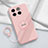 Custodia Silicone Ultra Sottile Morbida Cover con Magnetico Anello Supporto S01 per OnePlus 10T 5G Rosa