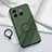 Custodia Silicone Ultra Sottile Morbida Cover con Magnetico Anello Supporto S01 per OnePlus 10T 5G Verde Notte