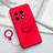 Custodia Silicone Ultra Sottile Morbida Cover con Magnetico Anello Supporto S01 per OnePlus 11R 5G Rosso