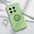 Custodia Silicone Ultra Sottile Morbida Cover con Magnetico Anello Supporto S01 per OnePlus 11R 5G Verde