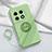 Custodia Silicone Ultra Sottile Morbida Cover con Magnetico Anello Supporto S01 per OnePlus Ace 2 5G Verde