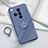 Custodia Silicone Ultra Sottile Morbida Cover con Magnetico Anello Supporto S01 per Oppo Find X7 Ultra 5G Grigio Lavanda