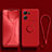 Custodia Silicone Ultra Sottile Morbida Cover con Magnetico Anello Supporto S01 per Oppo K10 5G Rosso