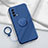 Custodia Silicone Ultra Sottile Morbida Cover con Magnetico Anello Supporto S01 per Oppo K9 5G