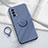 Custodia Silicone Ultra Sottile Morbida Cover con Magnetico Anello Supporto S01 per Oppo K9 5G