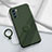 Custodia Silicone Ultra Sottile Morbida Cover con Magnetico Anello Supporto S01 per Oppo Reno6 Pro 5G India Verde Notte