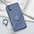 Custodia Silicone Ultra Sottile Morbida Cover con Magnetico Anello Supporto S01 per Oppo Reno6 Pro+ Plus 5G