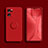 Custodia Silicone Ultra Sottile Morbida Cover con Magnetico Anello Supporto S01 per Oppo Reno7 SE 5G Rosso