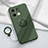 Custodia Silicone Ultra Sottile Morbida Cover con Magnetico Anello Supporto S01 per Oppo Reno9 5G Verde Notte