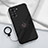 Custodia Silicone Ultra Sottile Morbida Cover con Magnetico Anello Supporto S01 per Realme 10S 5G Nero