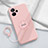 Custodia Silicone Ultra Sottile Morbida Cover con Magnetico Anello Supporto S01 per Realme 9i 5G Rosa