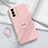 Custodia Silicone Ultra Sottile Morbida Cover con Magnetico Anello Supporto S01 per Realme GT Master 5G Rosa