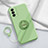 Custodia Silicone Ultra Sottile Morbida Cover con Magnetico Anello Supporto S01 per Realme GT Master 5G Verde