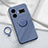 Custodia Silicone Ultra Sottile Morbida Cover con Magnetico Anello Supporto S01 per Realme GT Neo5 240W 5G Grigio Lavanda