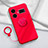 Custodia Silicone Ultra Sottile Morbida Cover con Magnetico Anello Supporto S01 per Realme GT Neo6 5G Rosso