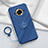 Custodia Silicone Ultra Sottile Morbida Cover con Magnetico Anello Supporto S01 per Realme Narzo 60 5G Blu