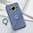 Custodia Silicone Ultra Sottile Morbida Cover con Magnetico Anello Supporto S01 per Realme Narzo 60 Pro 5G Grigio Lavanda