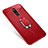 Custodia Silicone Ultra Sottile Morbida Cover con Magnetico Anello Supporto S01 per Samsung Galaxy A6 Plus Rosso