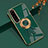 Custodia Silicone Ultra Sottile Morbida Cover con Magnetico Anello Supporto S01 per Sony Xperia 10 IV SOG07 Verde