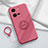 Custodia Silicone Ultra Sottile Morbida Cover con Magnetico Anello Supporto S01 per Vivo iQOO 10 Pro 5G Rosa Caldo